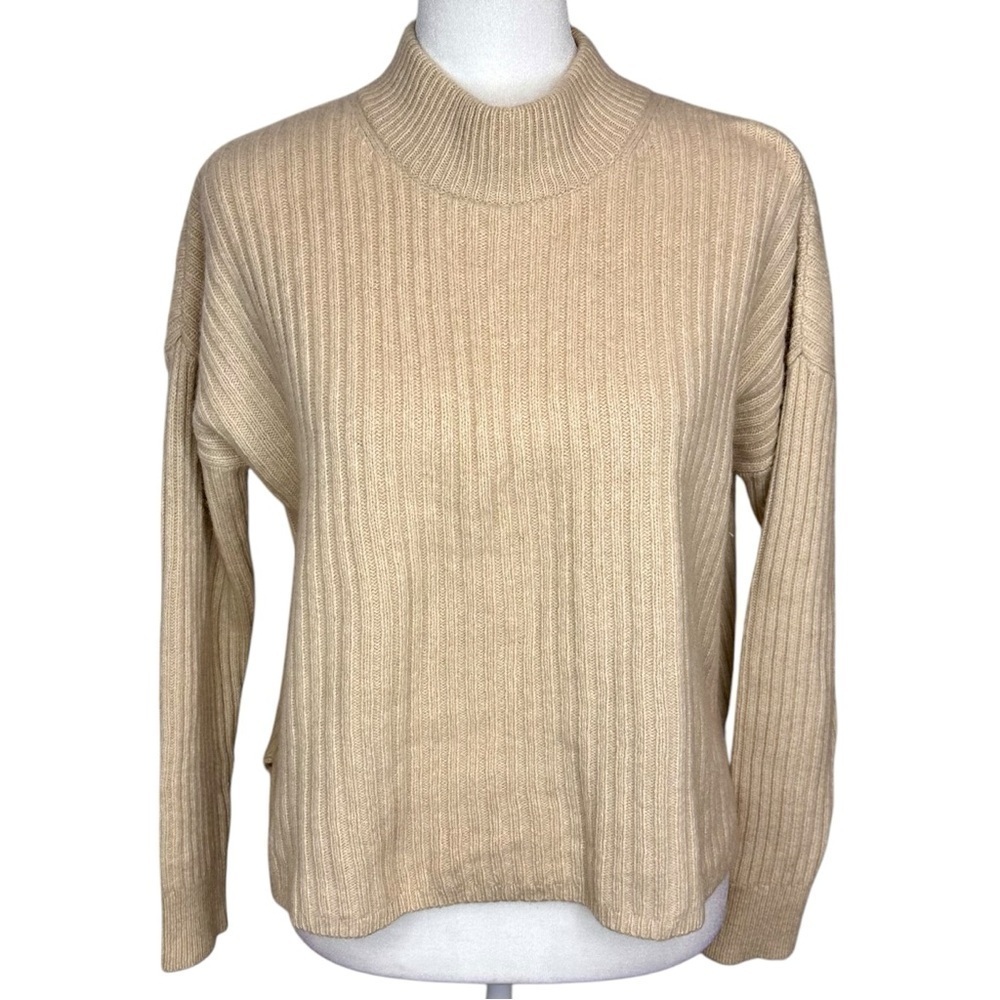 Madewell Recycled Cashmere Blend Mockneck Ribbed Sweater Size XXS - Picture 3 of 11